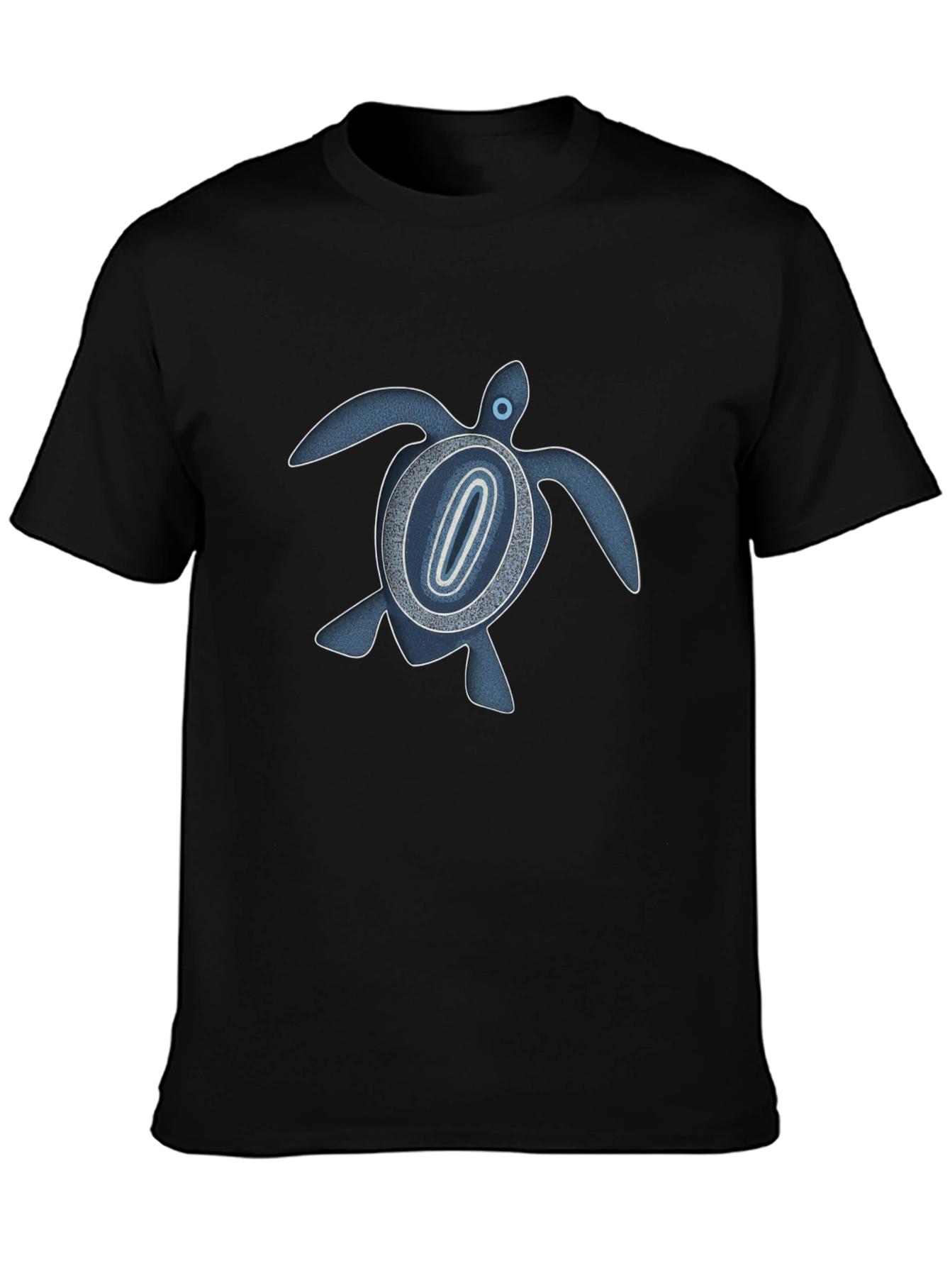 Turtle Graphic Print T-Shirt - Black