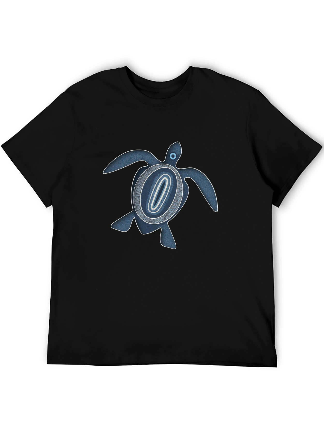 Turtle Graphic Print T-Shirt - Black