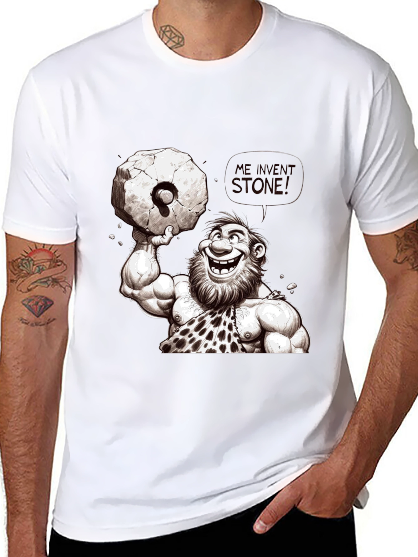 Caveman Weightlifting T-Shirt - Funny Graphic Tee