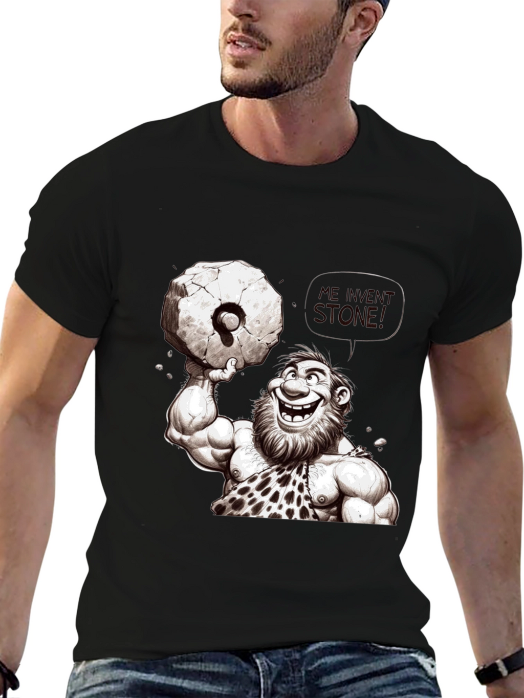 Caveman Weightlifting T-Shirt - Funny Graphic Tee