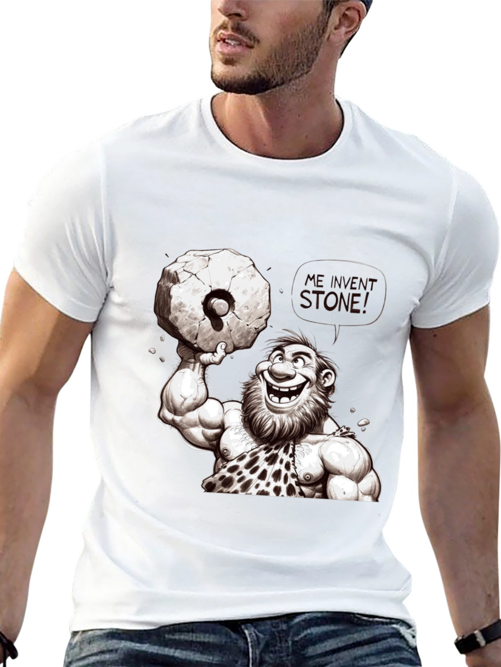 Caveman Weightlifting T-Shirt - Funny Graphic Tee