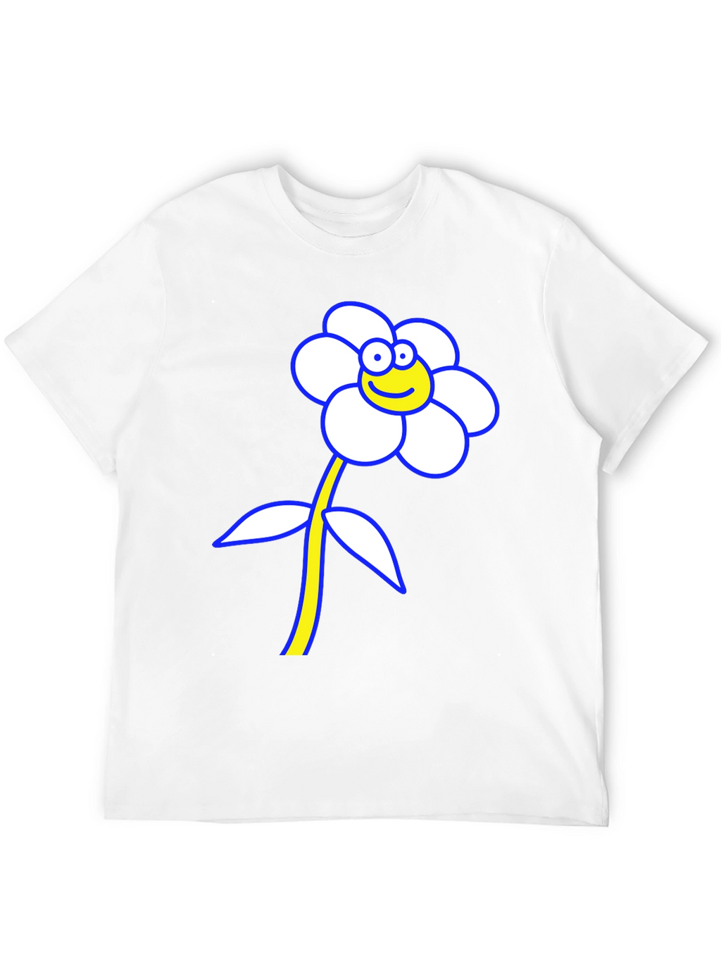 Funny Flower Graphic T-Shirt - Black Cotton Tee