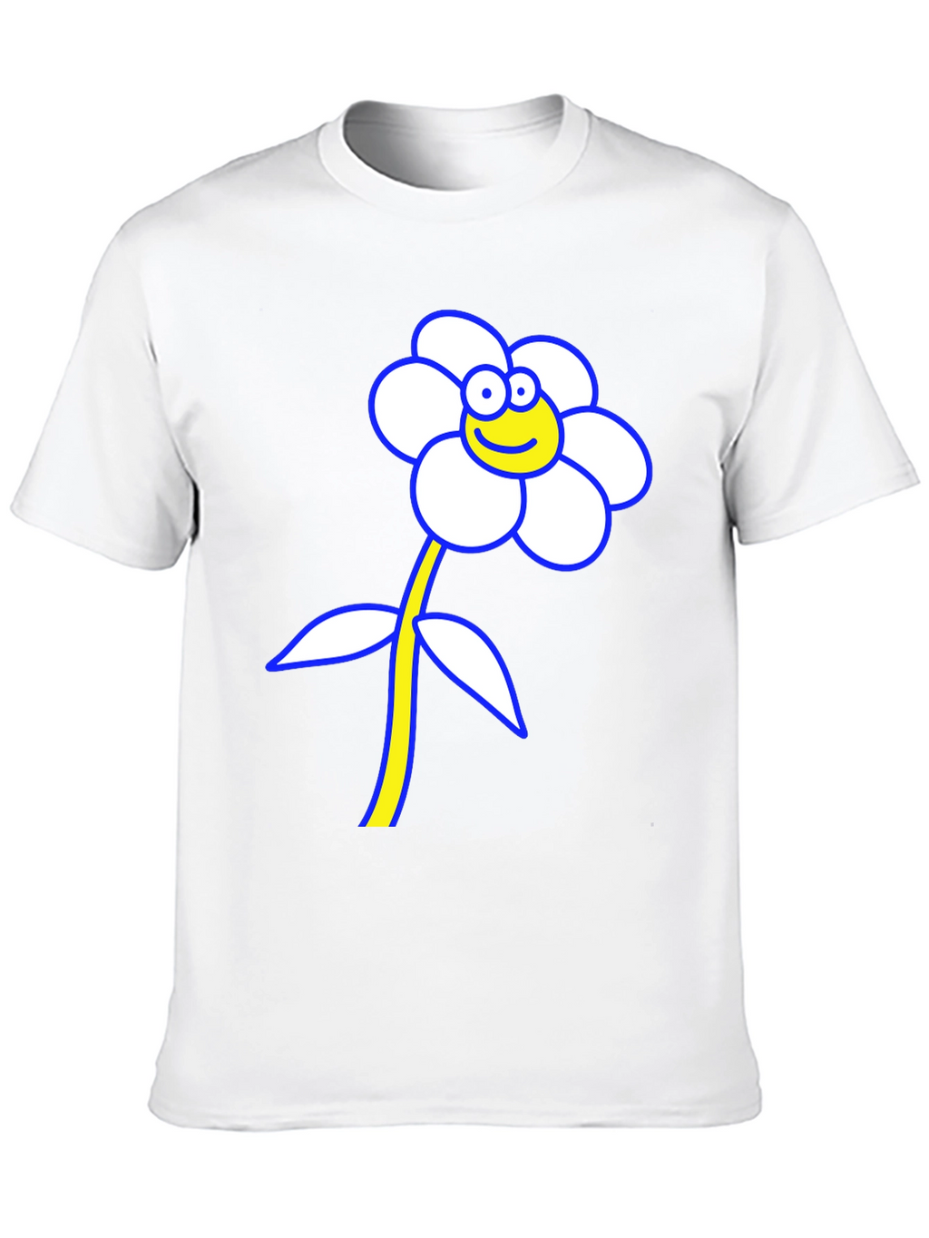 Funny Flower Graphic T-Shirt - Black Cotton Tee