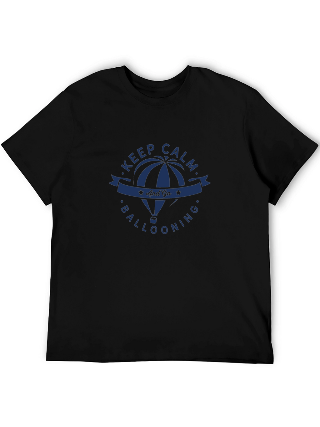 Keep Calm and Go Ballooning Black T-Shirt