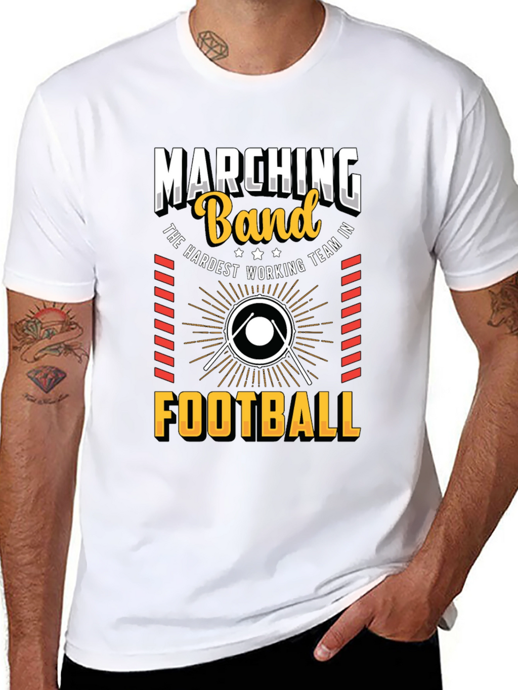 Marching Band Football T-Shirt