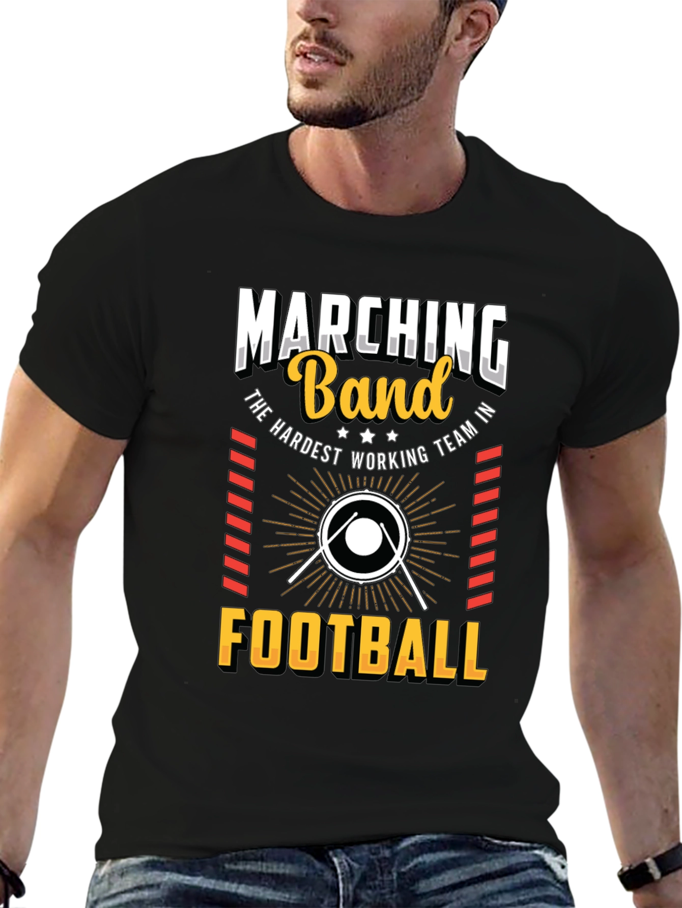 Marching Band Football T-Shirt