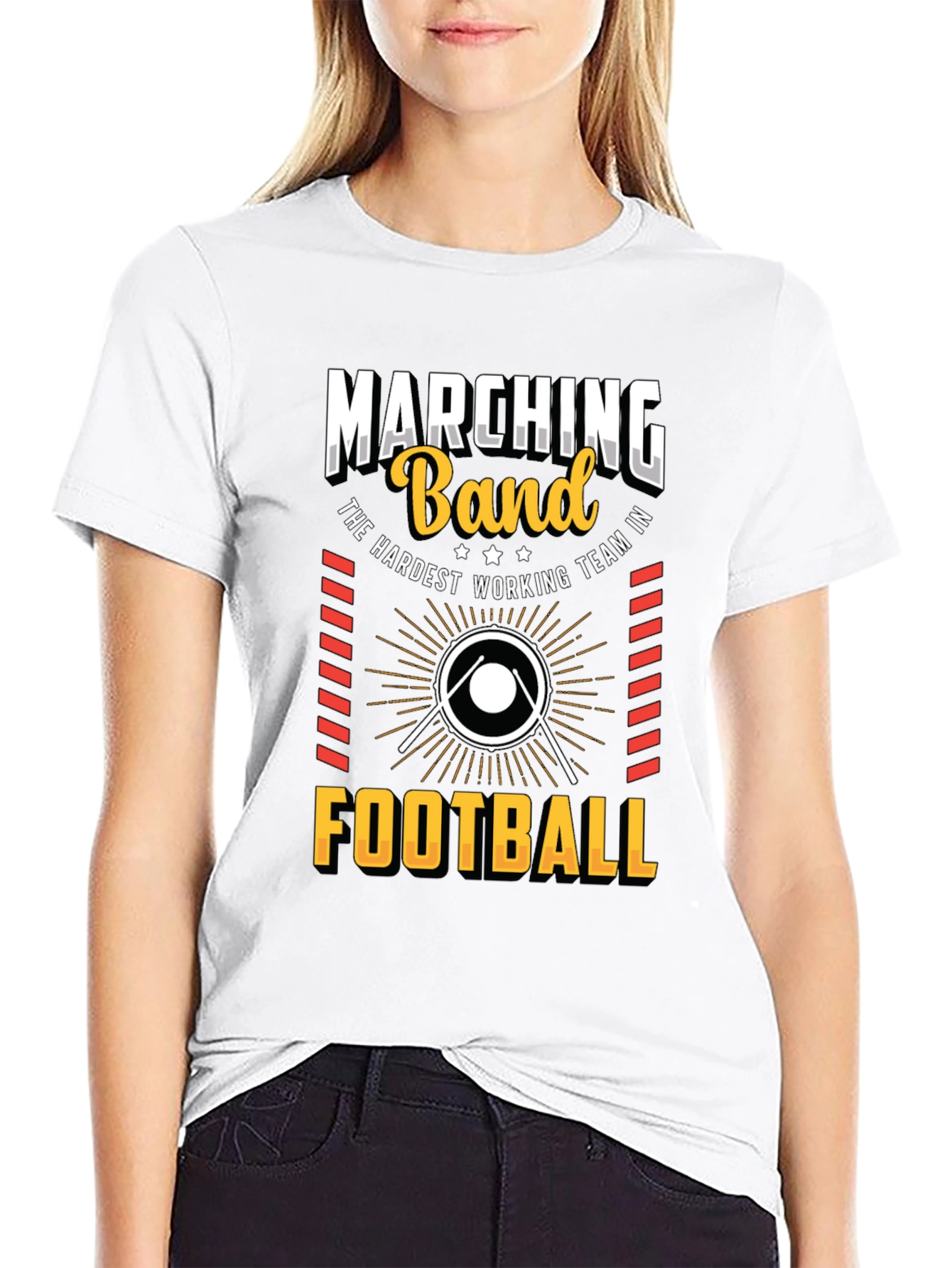 Marching Band Football T-Shirt