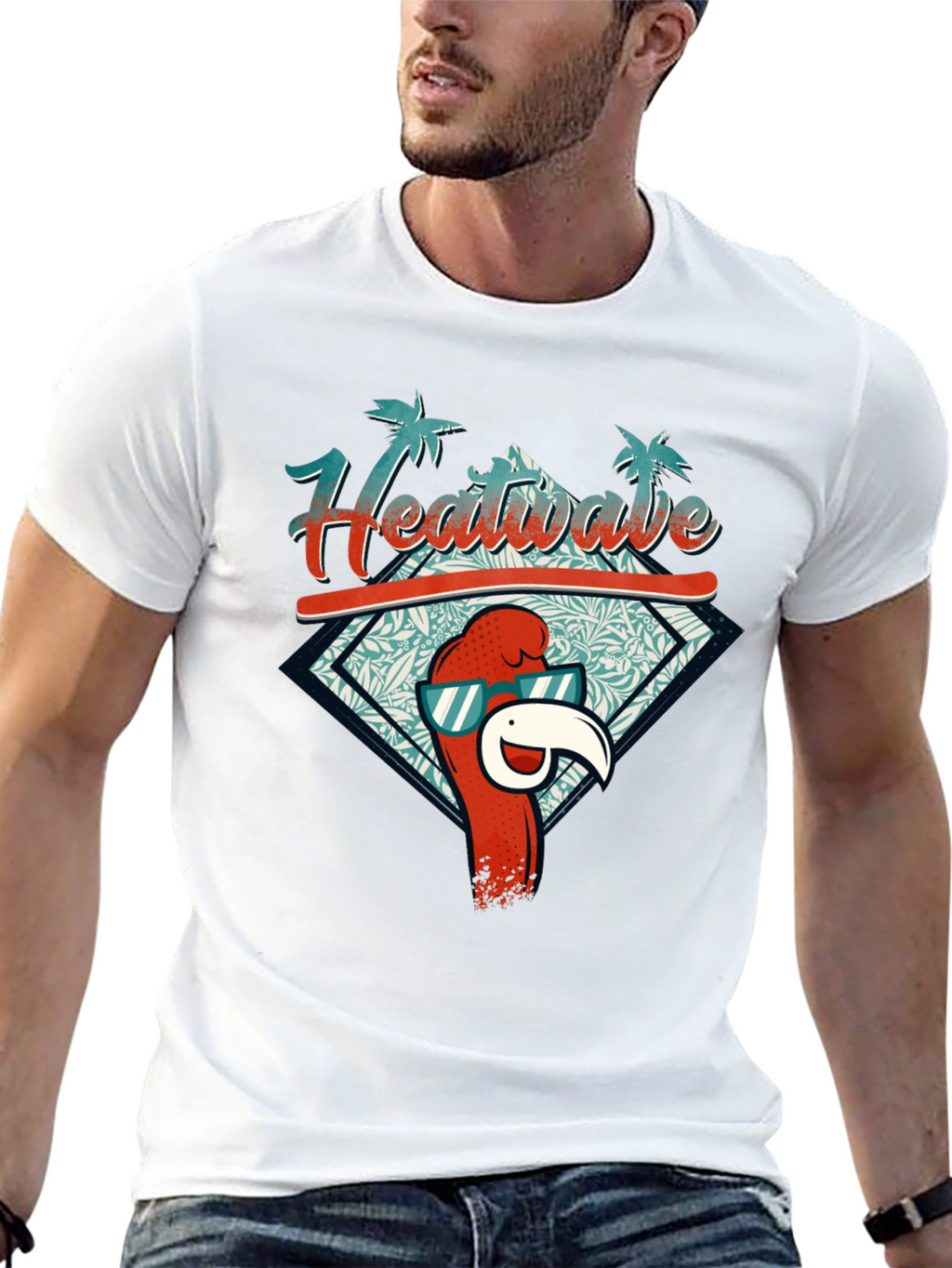 Heatwave T-Shirt: Tropical Parrot Design