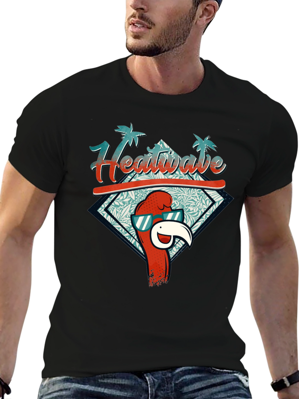 Heatwave T-Shirt: Tropical Parrot Design