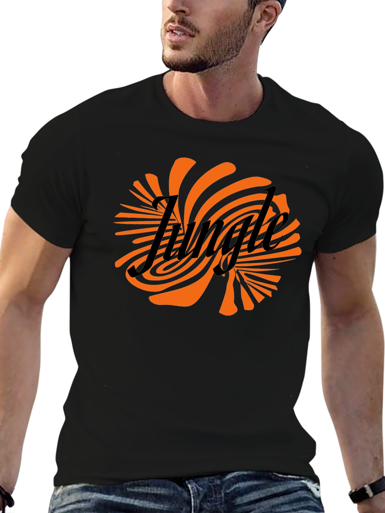 Jungle Graphic Tee - Retro Swirl Design
