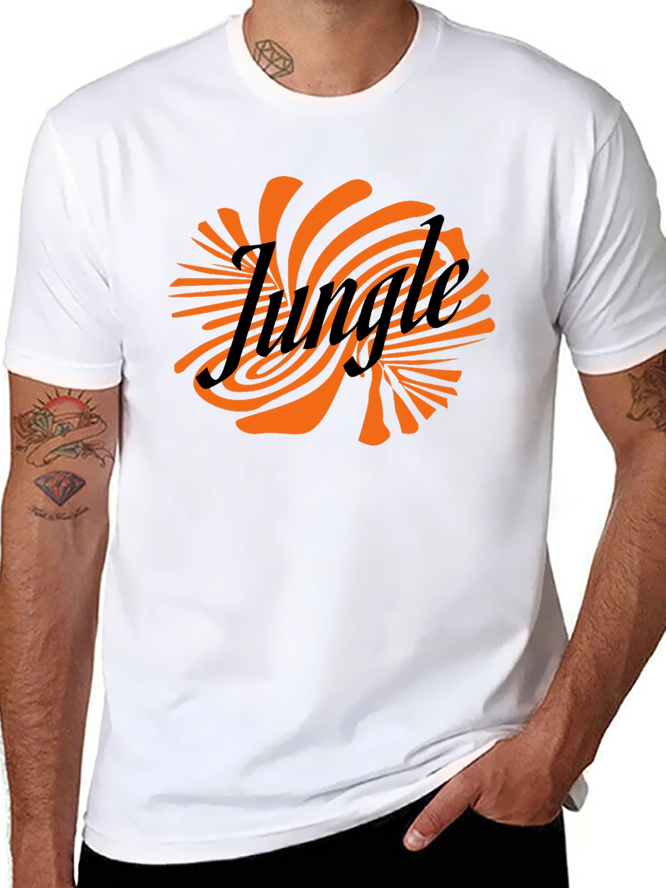 Jungle Graphic Tee - Retro Swirl Design