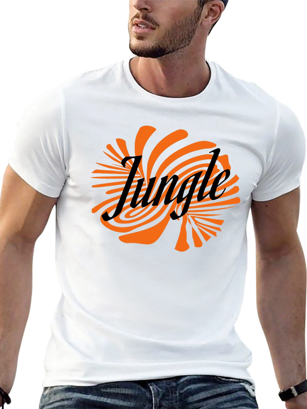 Jungle Graphic Tee - Retro Swirl Design