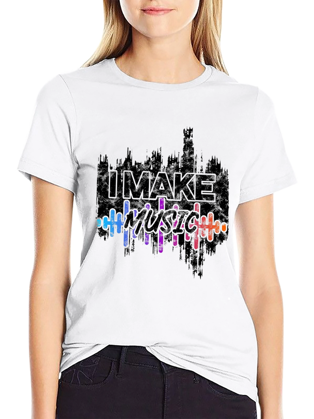 I Make Music Graphic Black T-Shirt