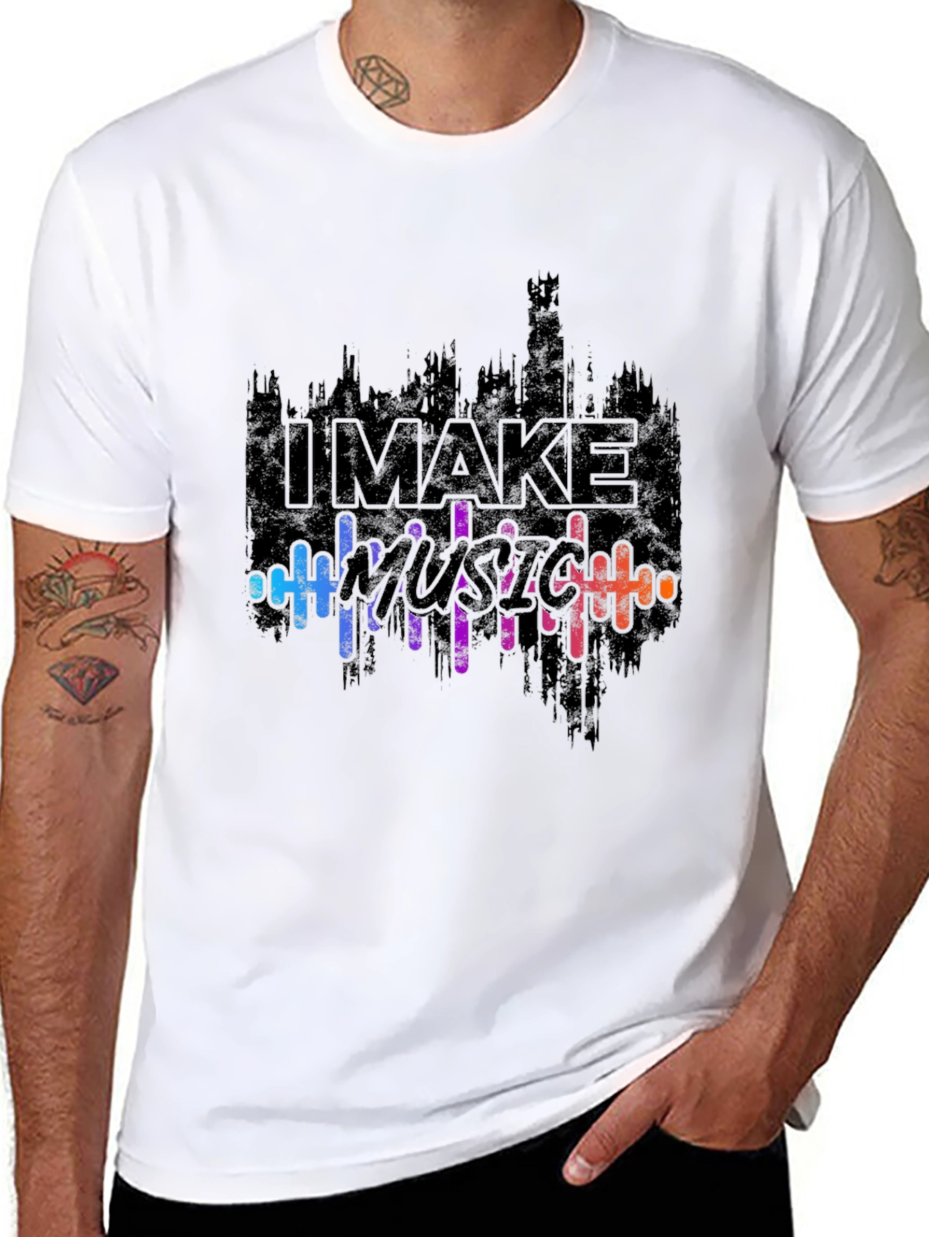 I Make Music Graphic Black T-Shirt