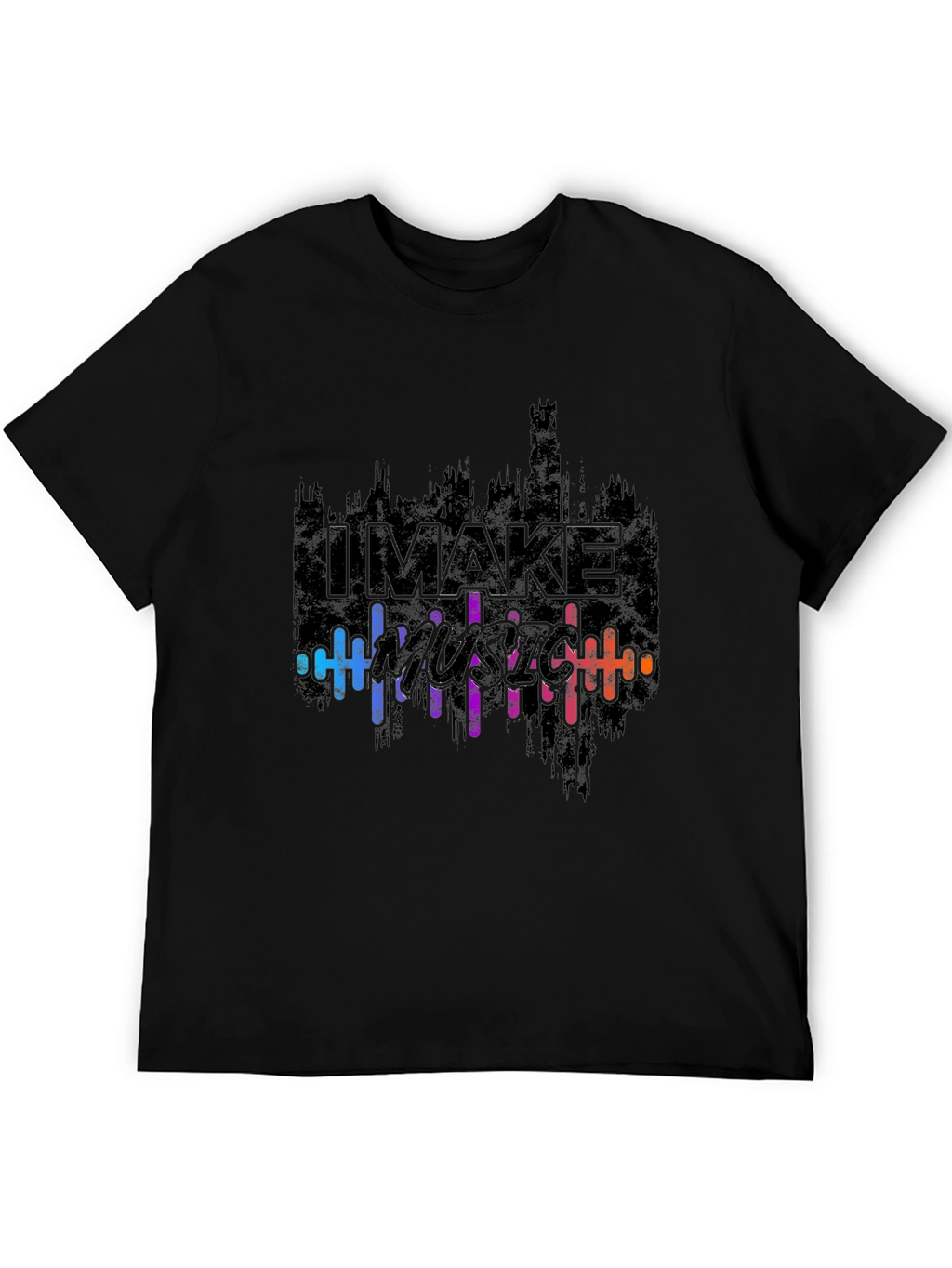 I Make Music Graphic Black T-Shirt