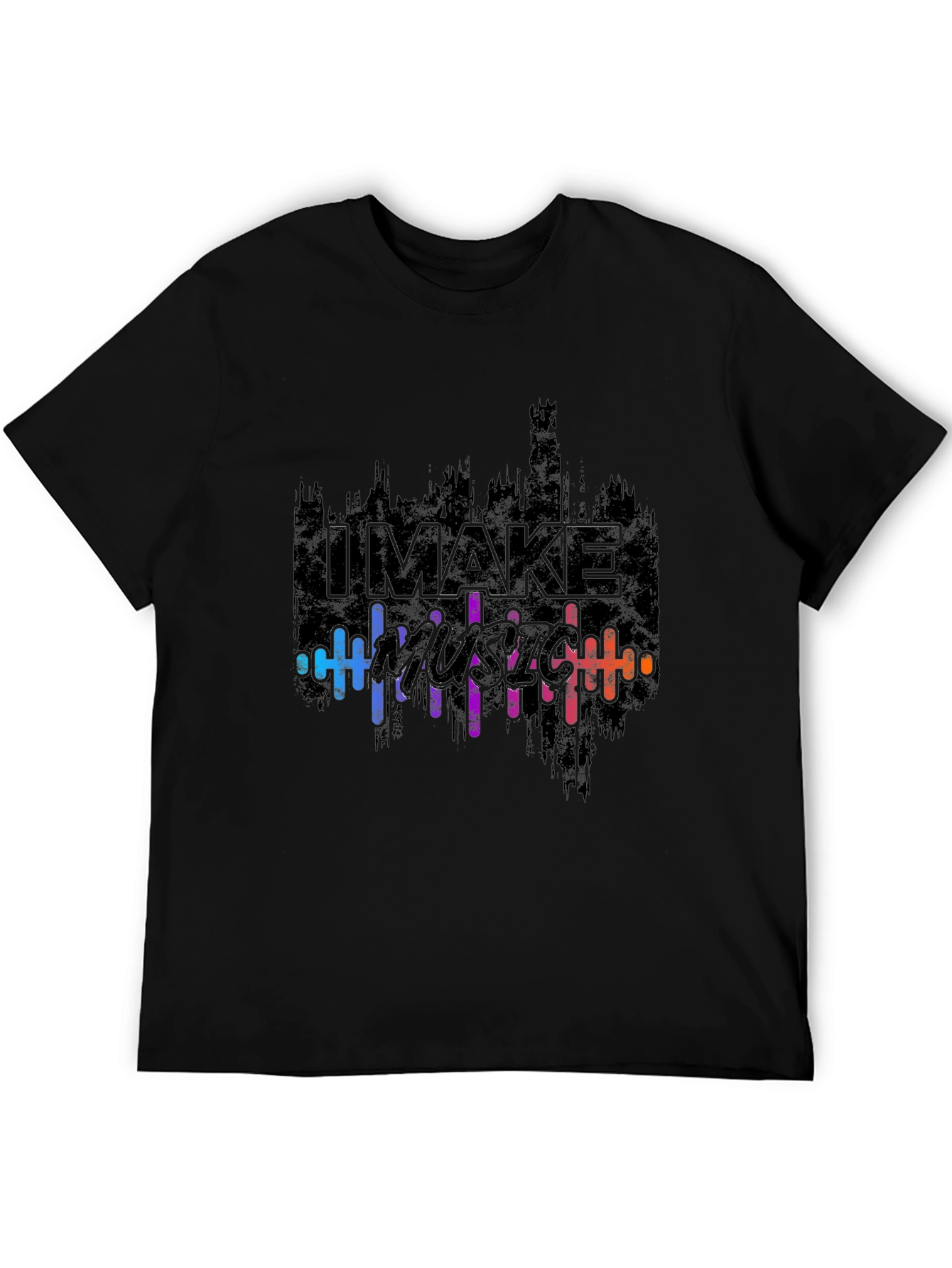 I Make Music Graphic Black T-Shirt