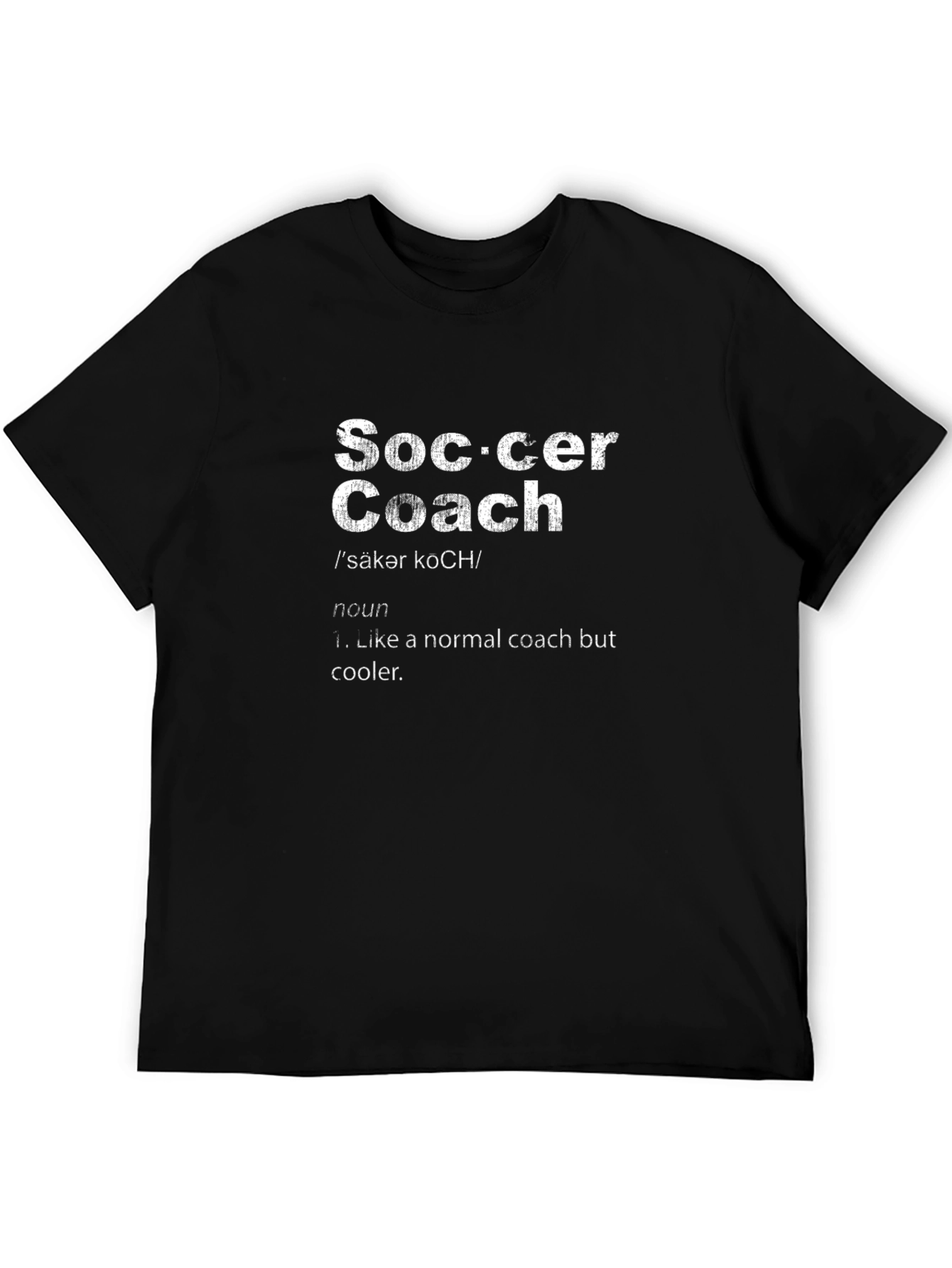 Soccer Coach Definition Black T-Shirt