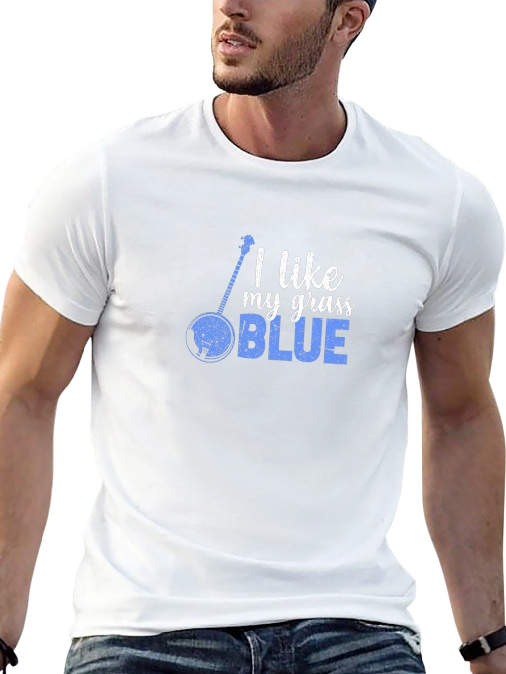 I Like My Grass Blue T-Shirt