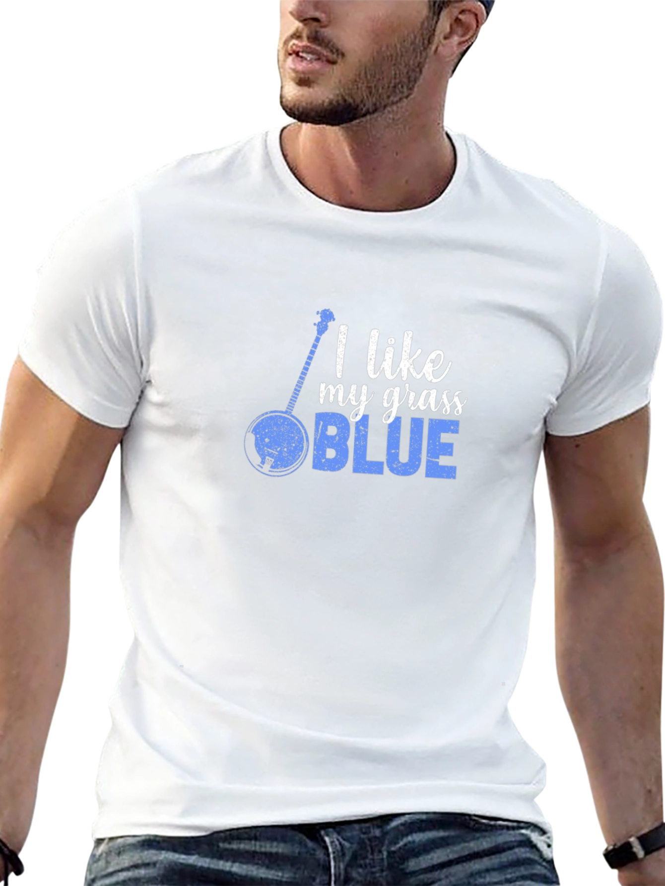 I Like My Grass Blue T-Shirt