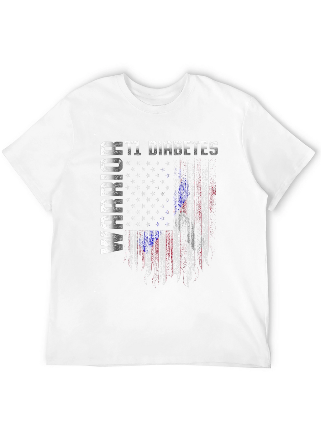T1 Diabetes Warrior Flag Graphic Tee