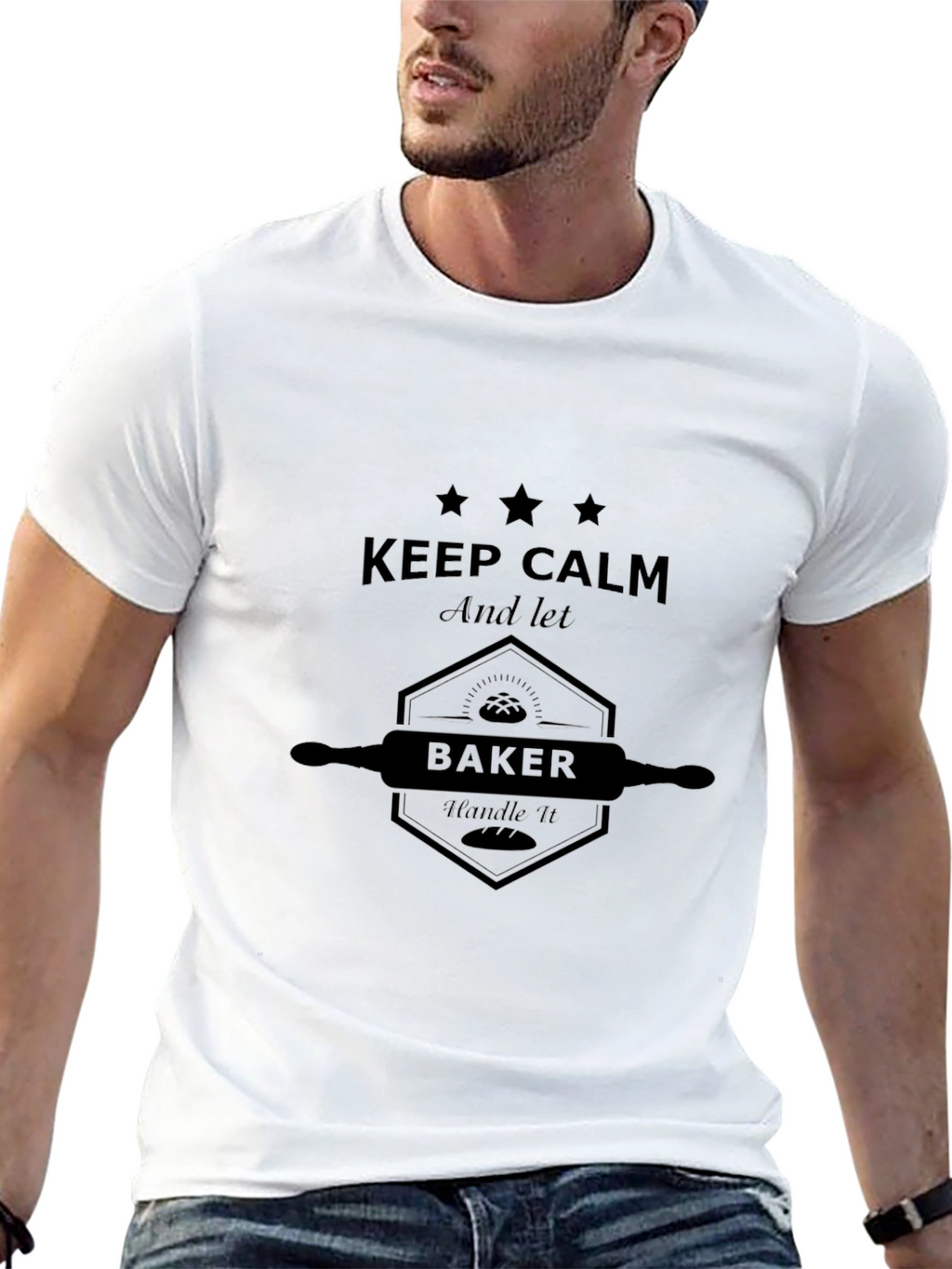 Keep Calm Baker Black T-Shirt