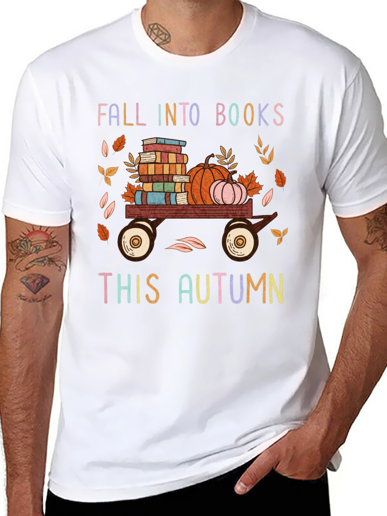 Fall Into Books This Autumn Graphic Tee