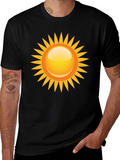 Sunny Graphic Tee - Black Cotton Blend