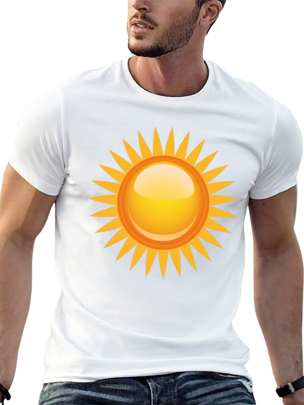 Sunny Graphic Tee - Black Cotton Blend