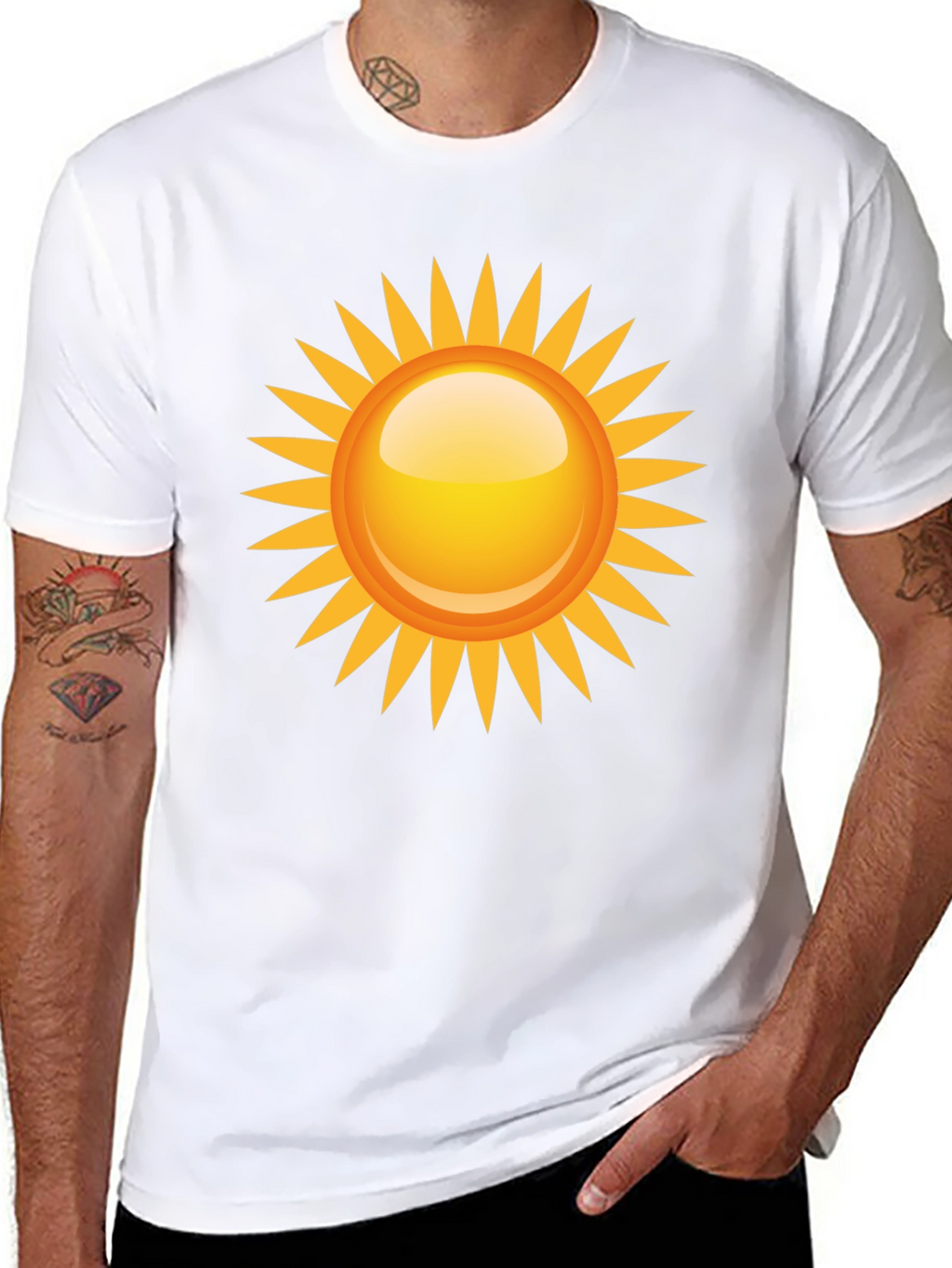 Sunny Graphic Tee - Black Cotton Blend