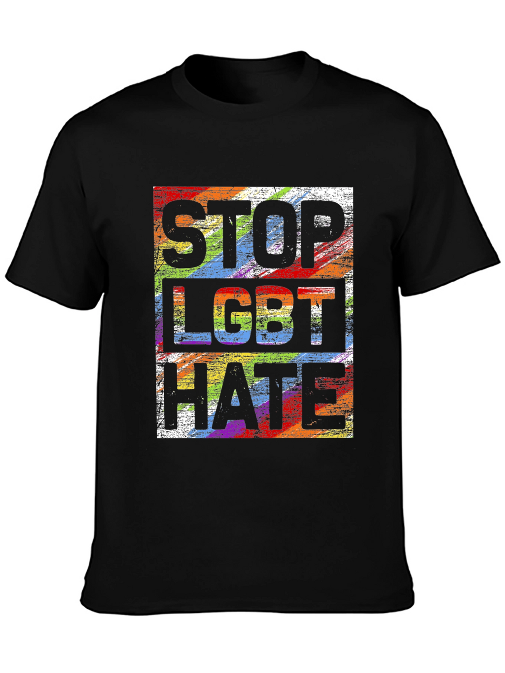 Stop LGBT Hate T-Shirt Rainbow Pride