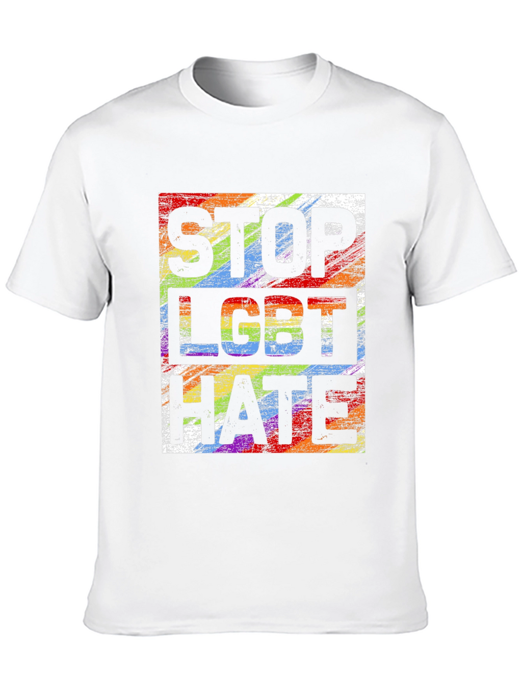 Stop LGBT Hate T-Shirt Rainbow Pride