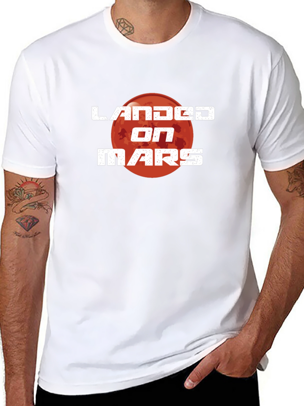 Landed on Mars Graphic T-Shirt - Space Adventure Tee