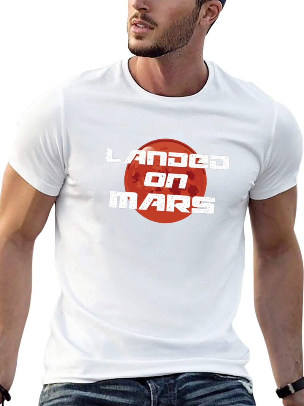 Landed on Mars Graphic T-Shirt - Space Adventure Tee