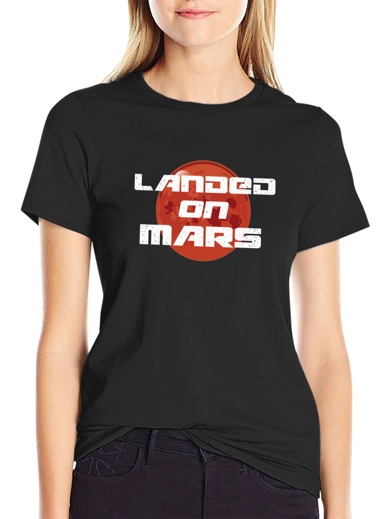 Landed on Mars Graphic T-Shirt - Space Adventure Tee