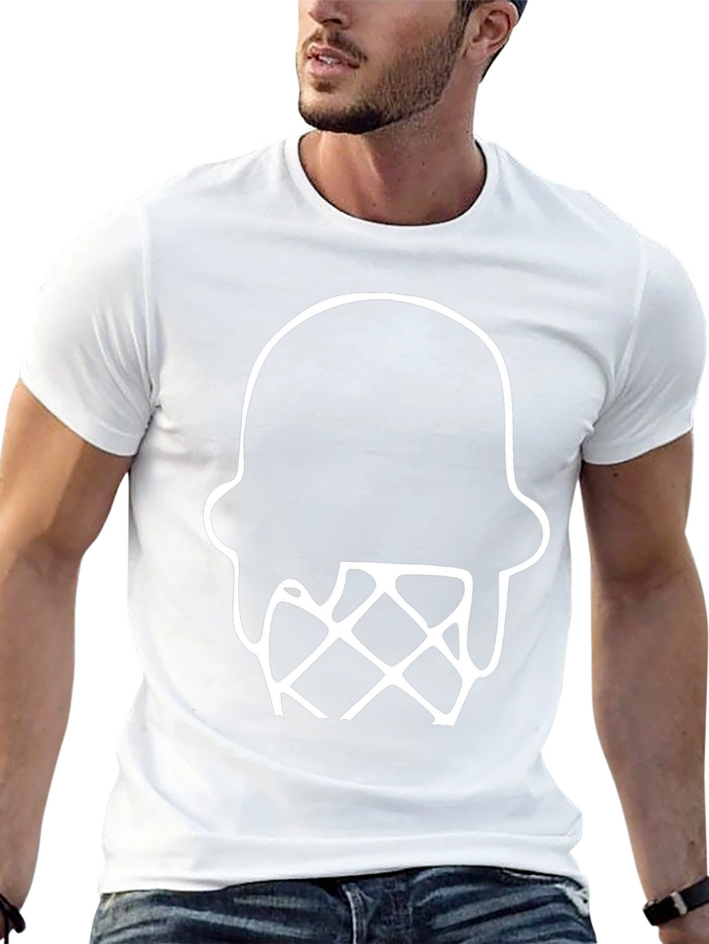 Ice Cream Graphic Tee - Black Cotton Blend