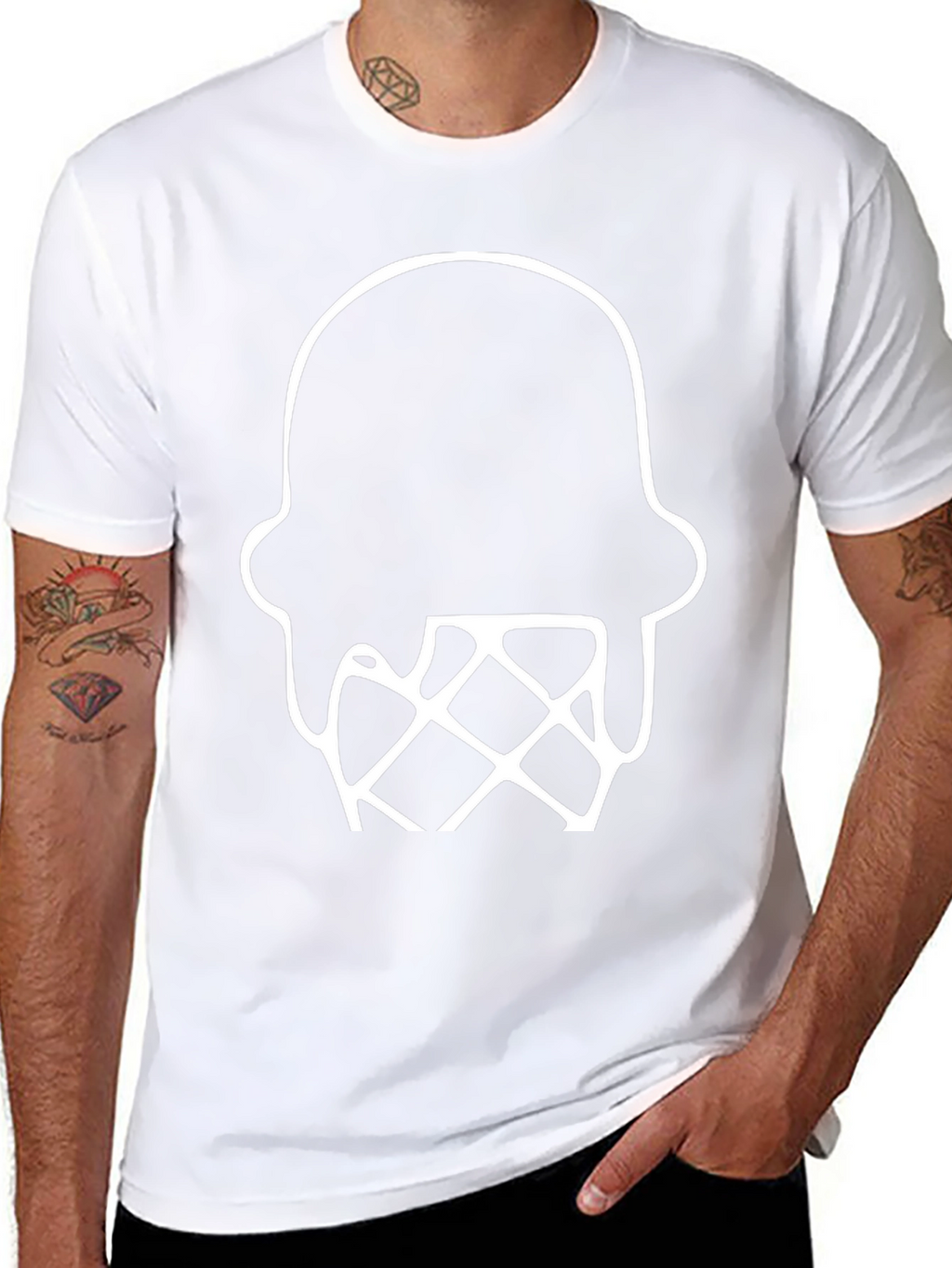 Ice Cream Graphic Tee - Black Cotton Blend