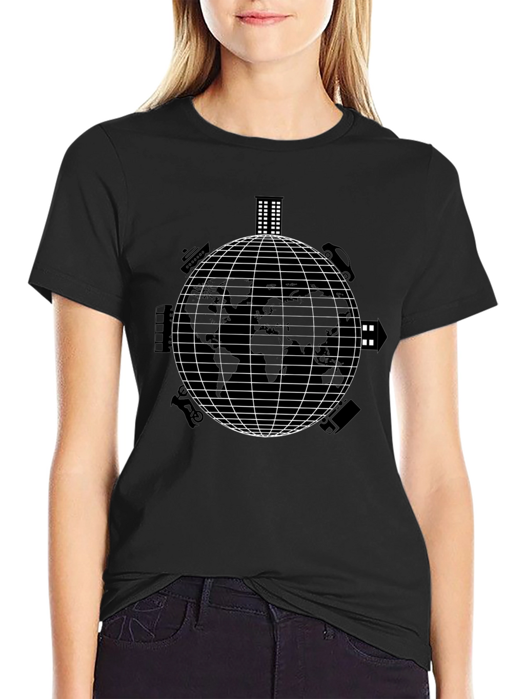 Global Travel T-Shirt - Black