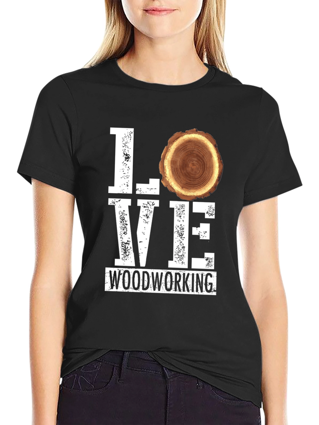 Love Woodworking Tee - Black Graphic T-Shirt