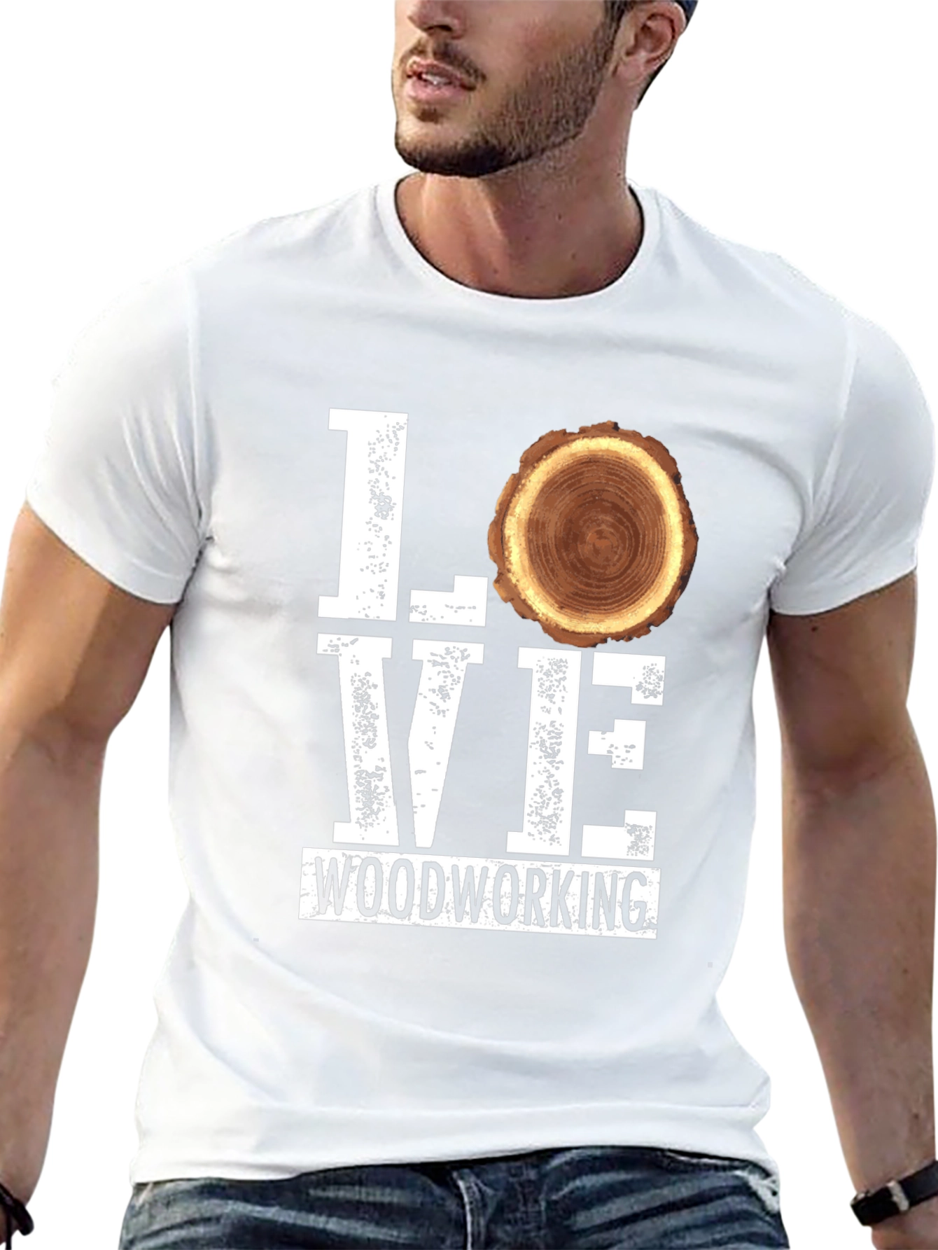 Love Woodworking Tee - Black Graphic T-Shirt