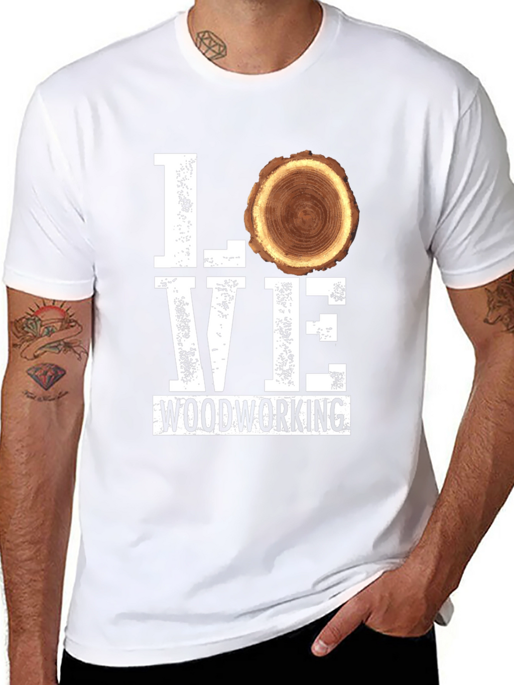 Love Woodworking Tee - Black Graphic T-Shirt