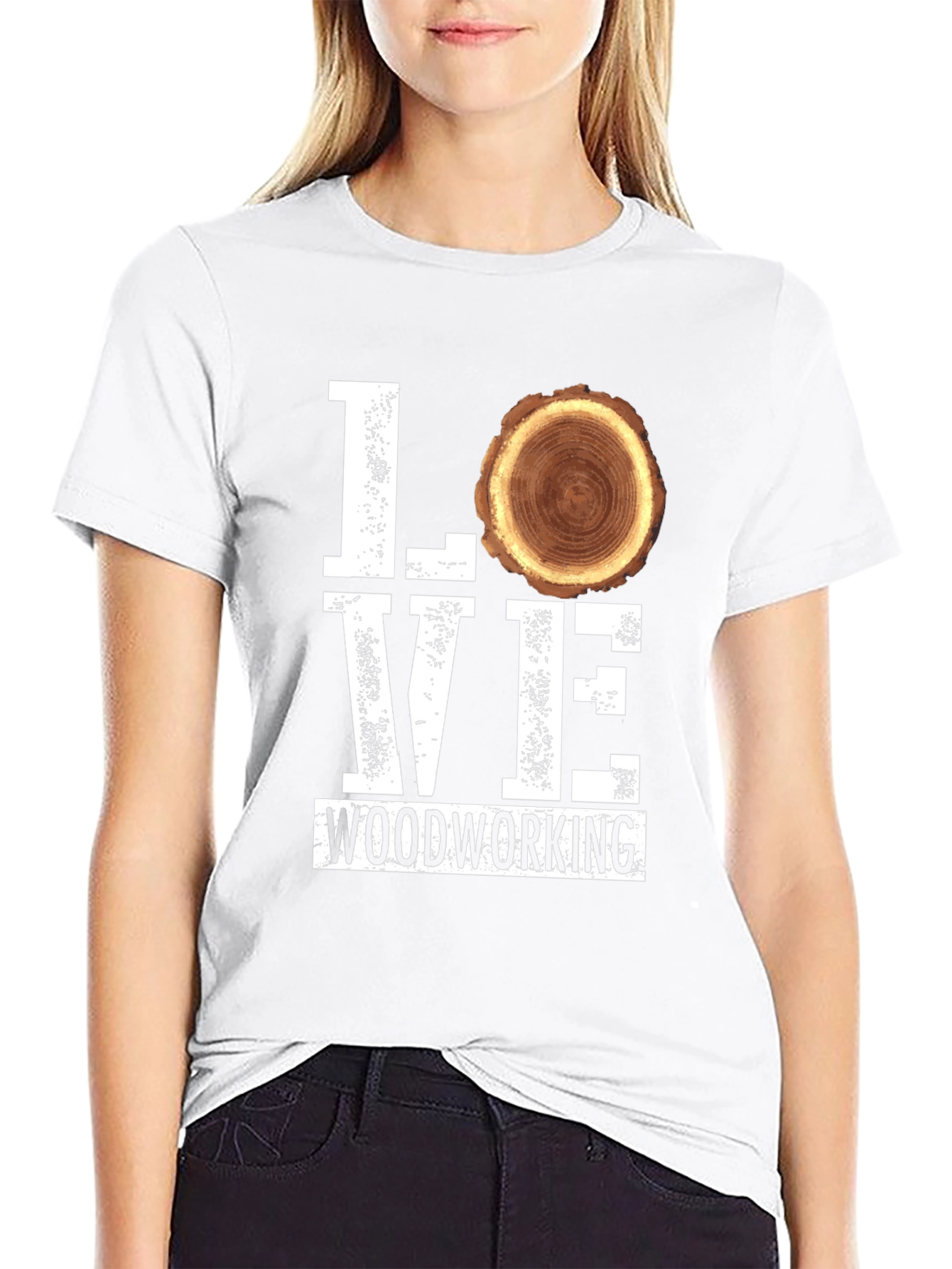 Love Woodworking Tee - Black Graphic T-Shirt