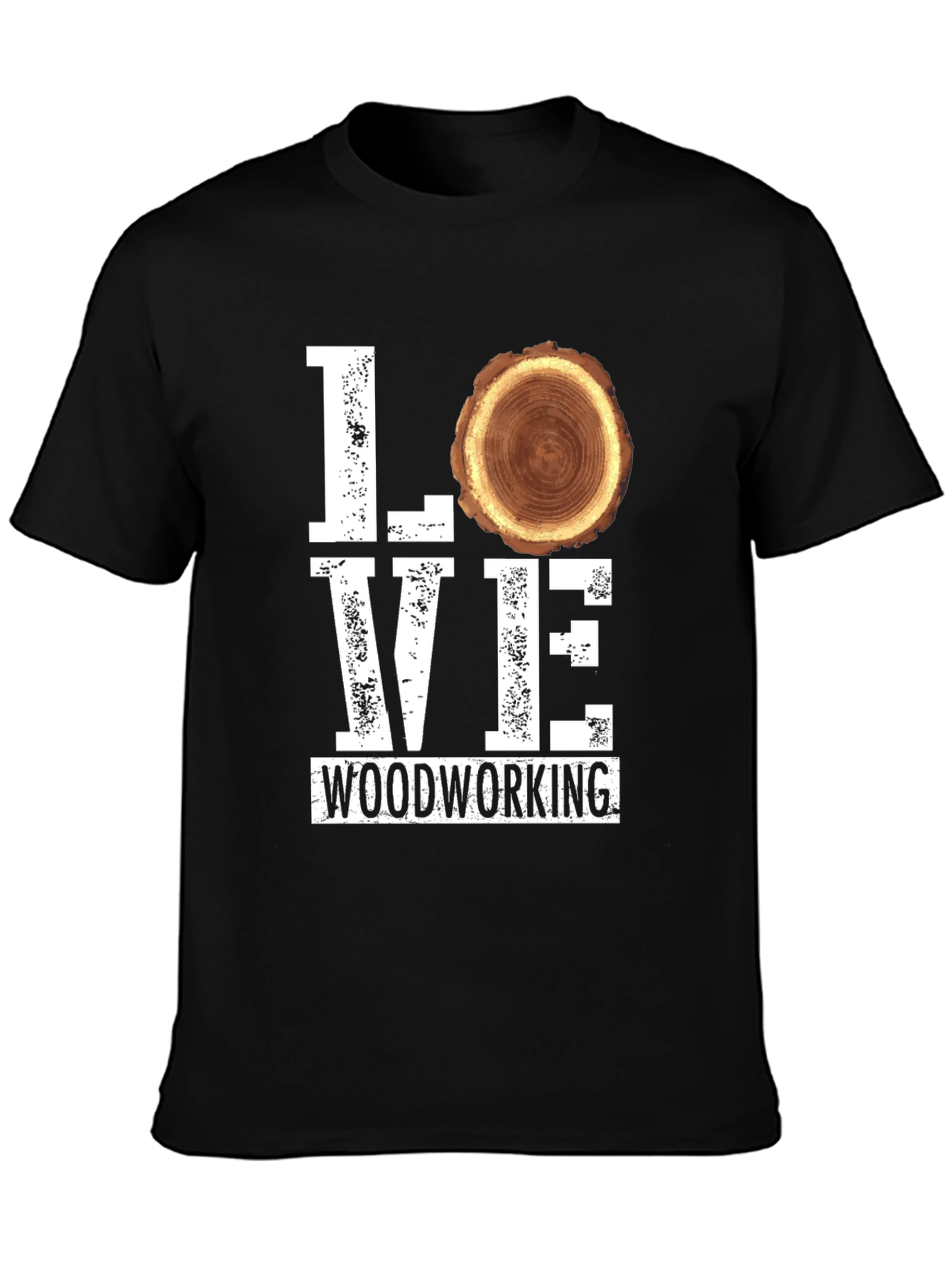 Love Woodworking Tee - Black Graphic T-Shirt