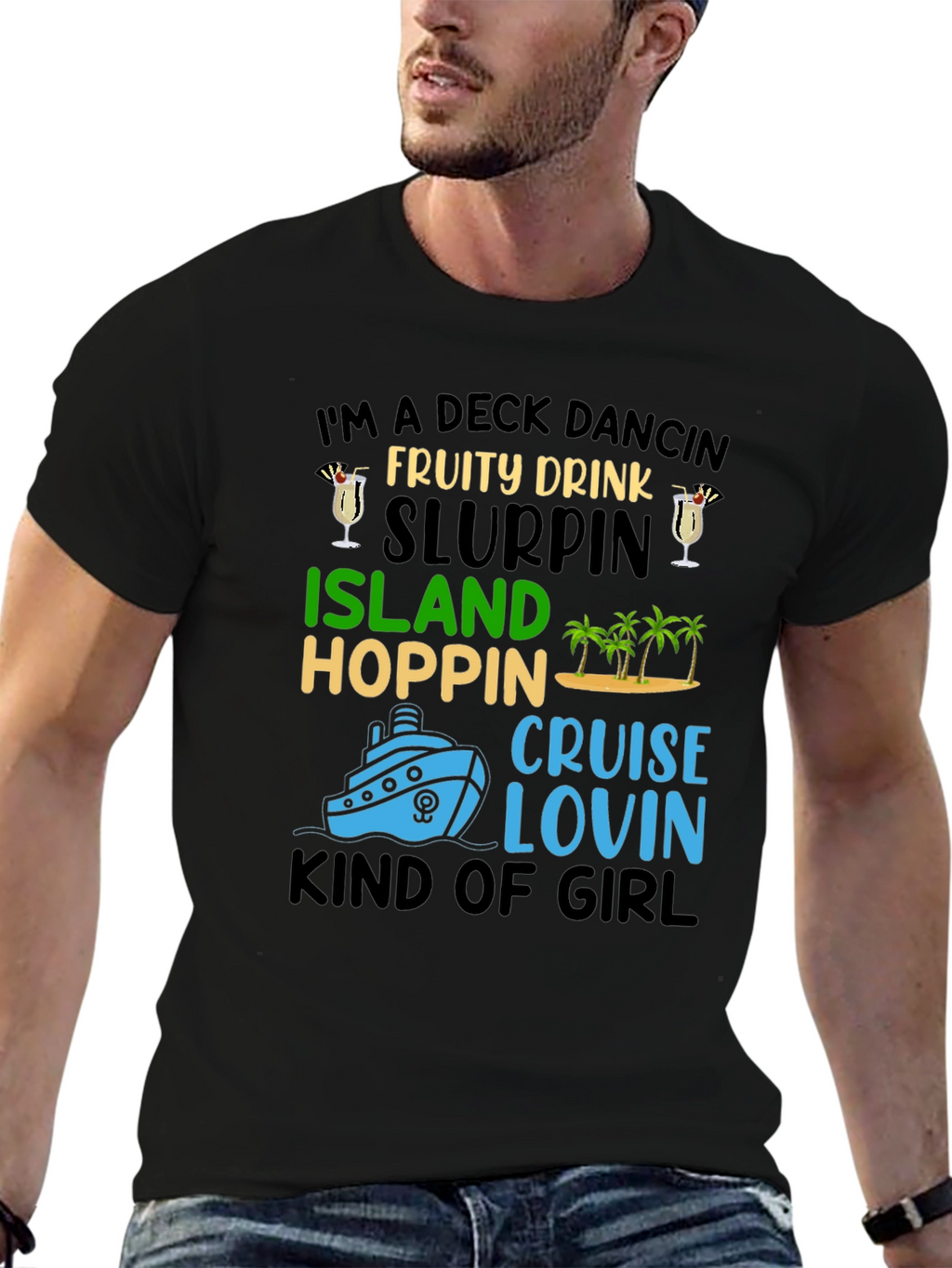 Deck Dancing Cruise T-Shirt - Island Hopping Girl