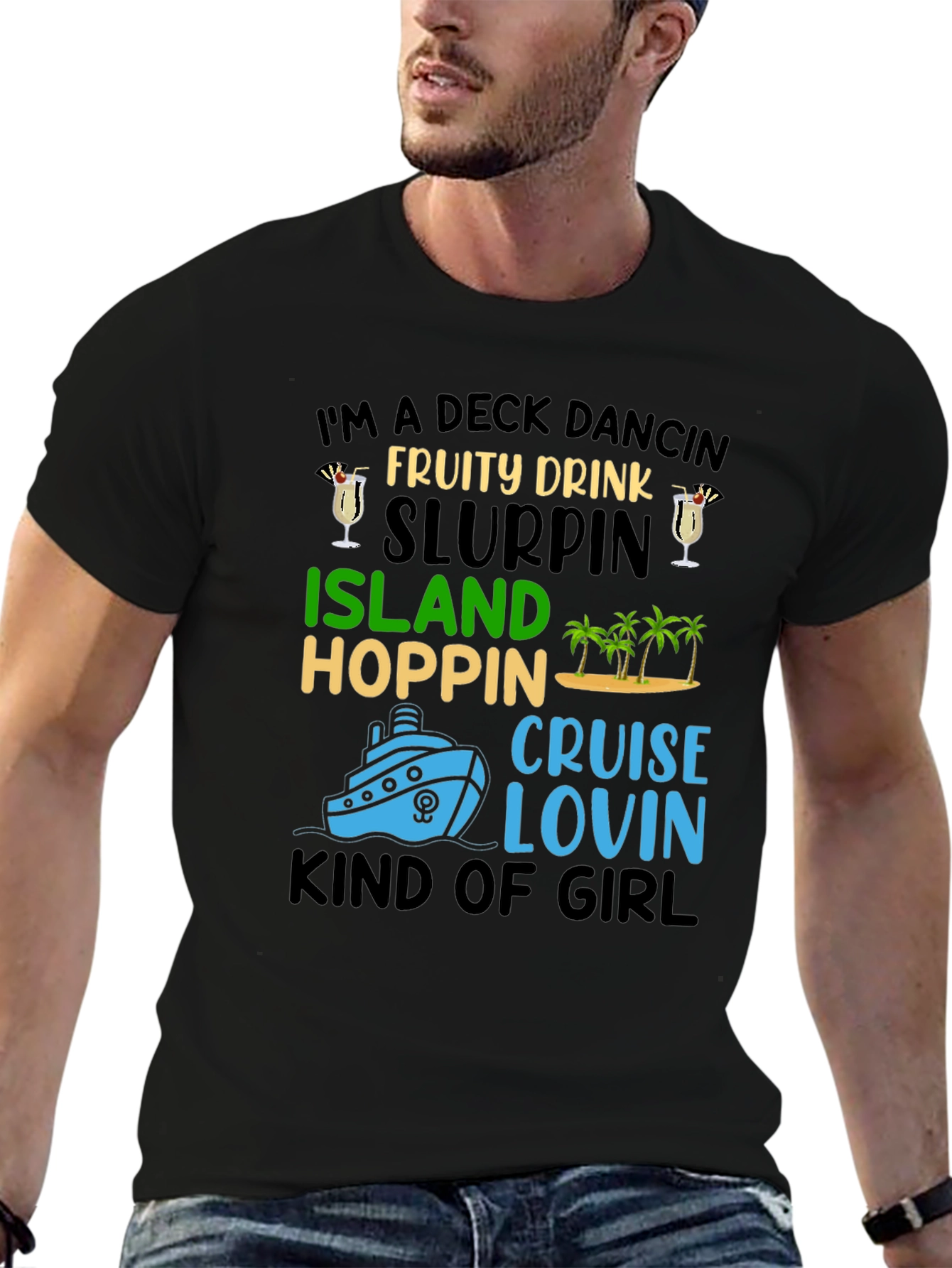 Deck Dancing Cruise T-Shirt - Island Hopping Girl