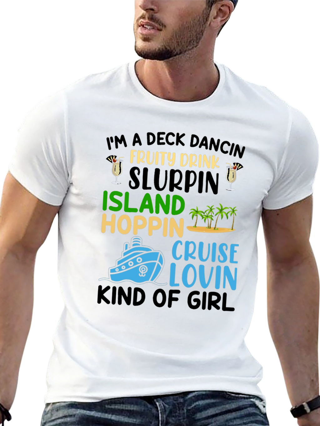 Deck Dancing Cruise T-Shirt - Island Hopping Girl