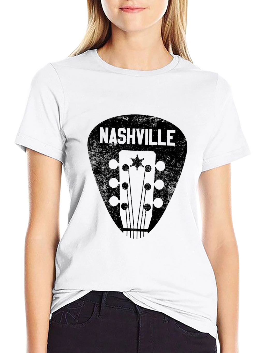 Nashville Guitar Pick Graphic Tee - Black