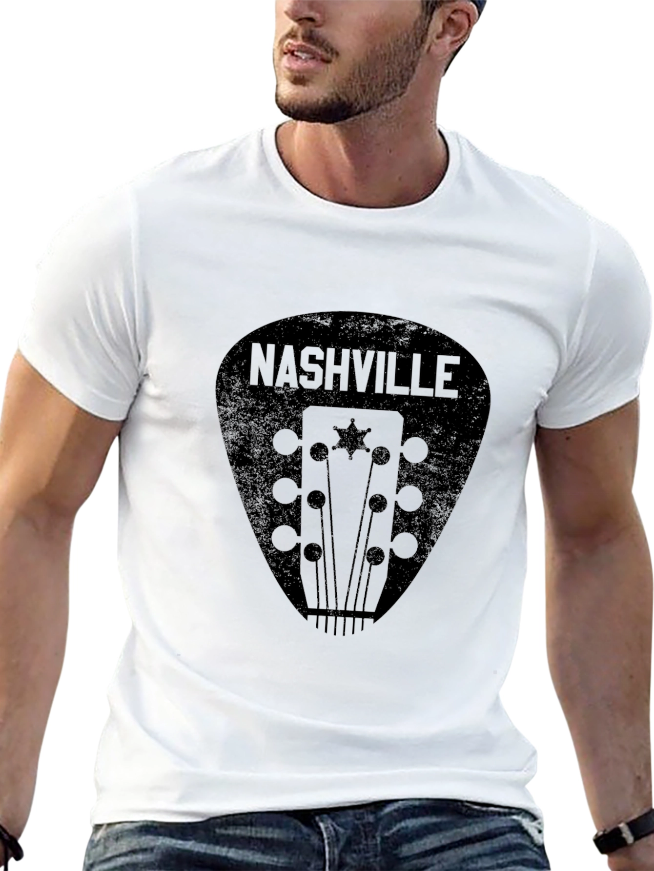 Nashville Guitar Pick Graphic Tee - Black