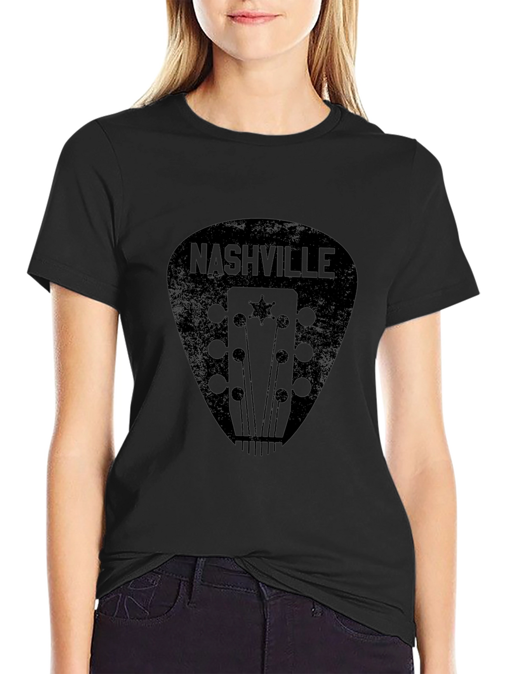 Nashville Guitar Pick Graphic Tee - Black