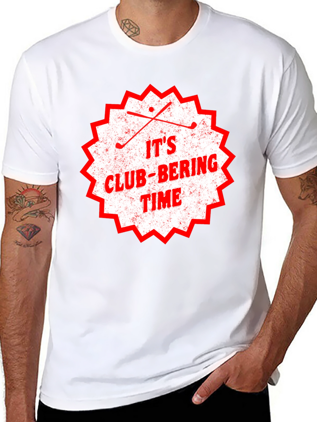 Its Club-Bering Time Mens Black T-Shirt
