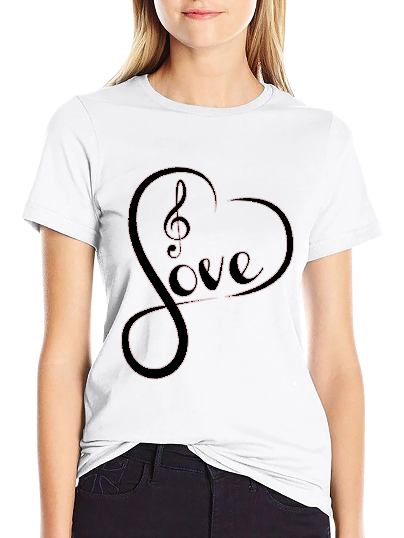 Love Music Heart Graphic T-Shirt